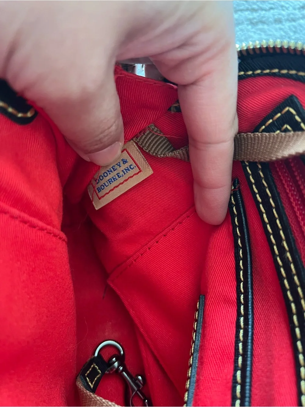 Dooney & Bourke Black Tartan Dome Mini Satchel with Red & Green Plaid - Picture 12 of 16
